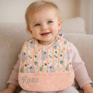 Bavoir bébé fantaisie avec pression