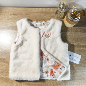 Gilet de berger enfant réversible personnalisable tissu au choix