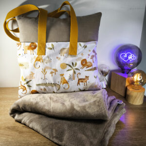 Kit sieste doudou : coussin + couverture enfant