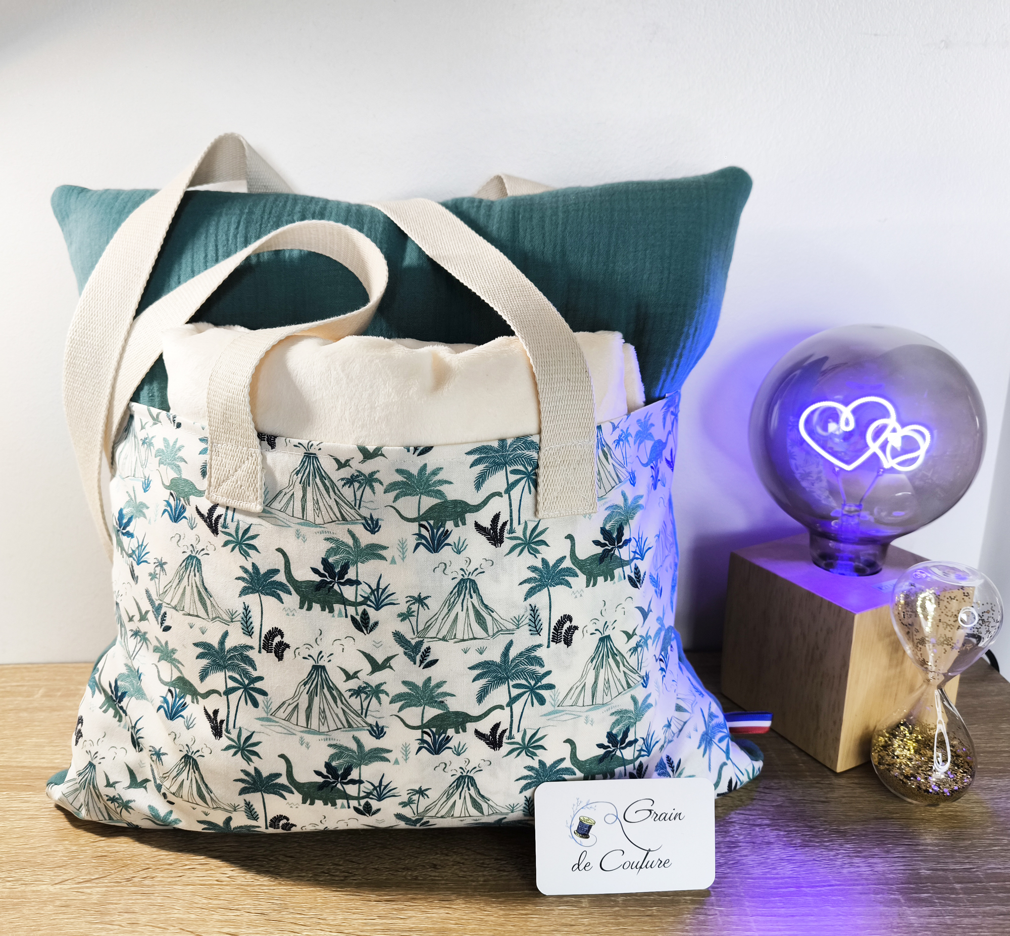 Kit sieste gaze de coton : coussin + couverture enfant