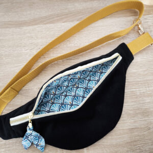 Maxi Sac banane velours tissu personnalisable fabriqué en France taille XL