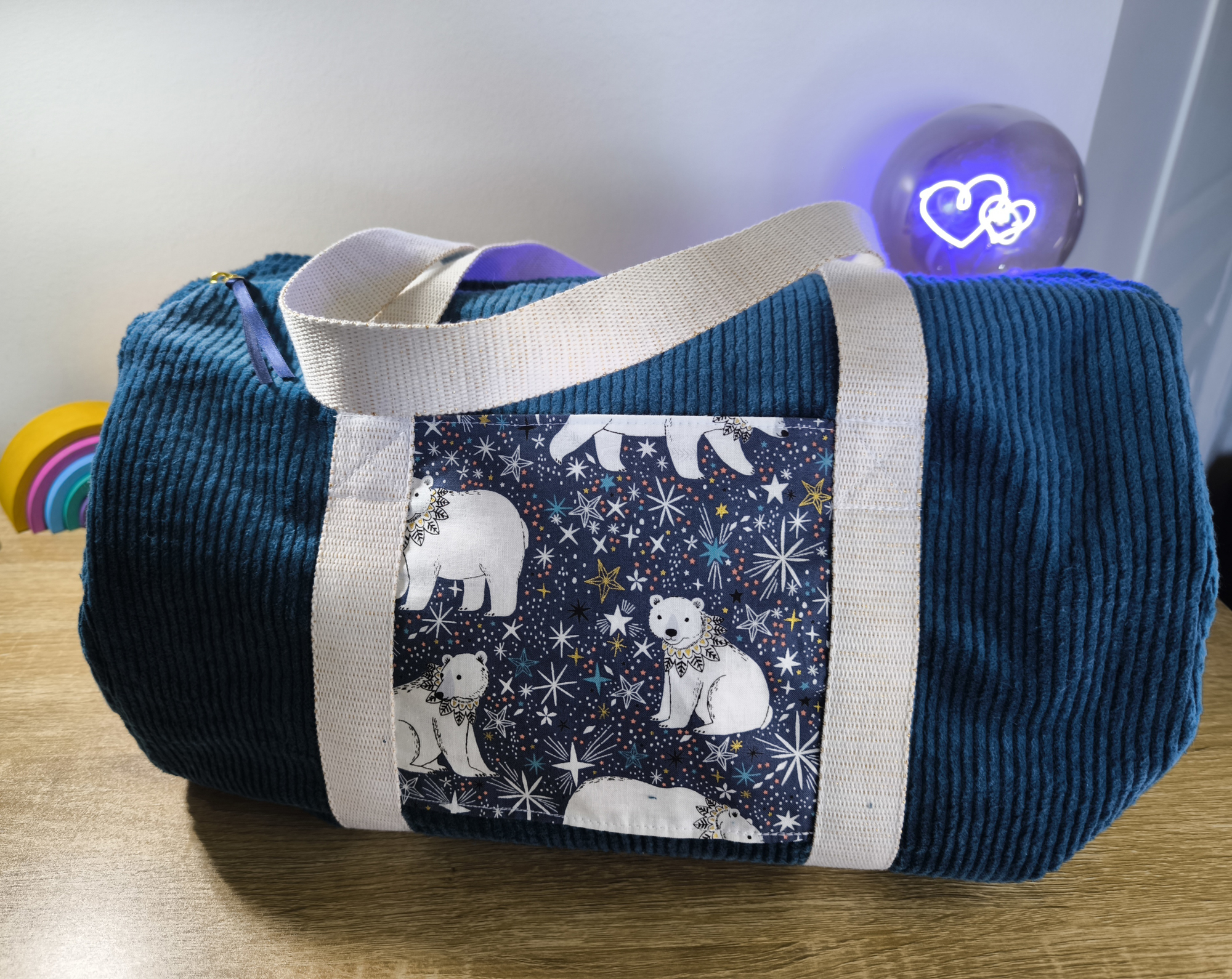 Sac de voyage polochon enfant personnalisable