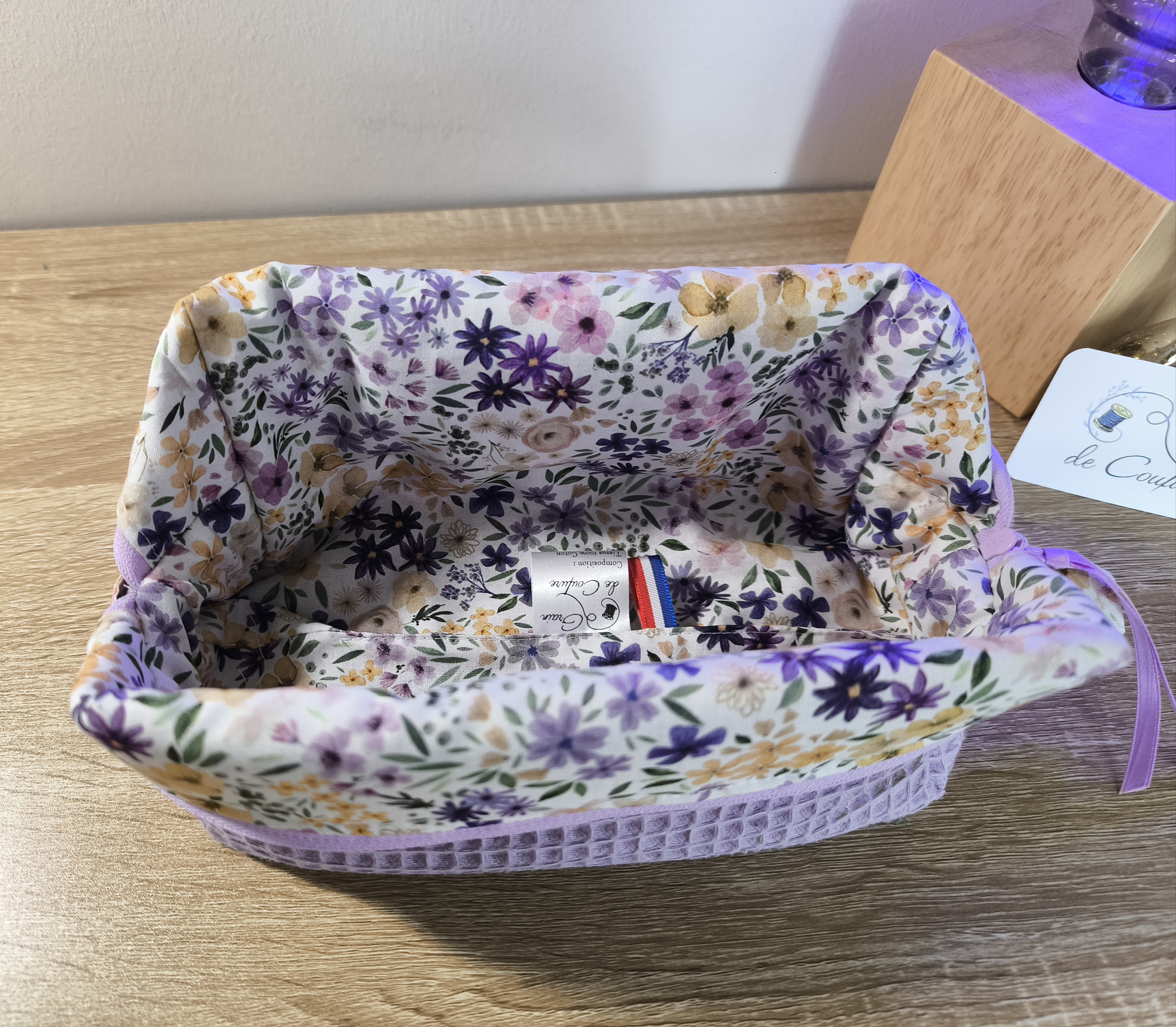 Trousse de toilette en nid d’abeille personnalisable