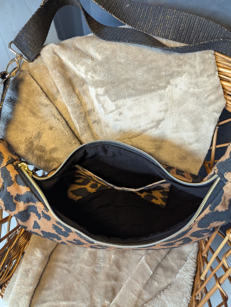 Sac demi lune tissu personnalisable fabriqué en France