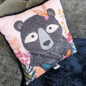 Grand coussin imprimé anti-acarien