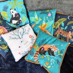 Petit coussin imprimé anti-acarien