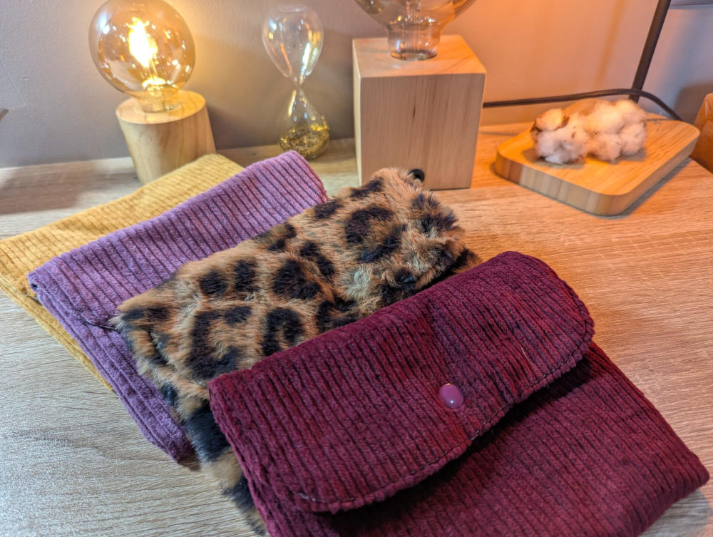 Pochette plate à pression en tissus – Image 3